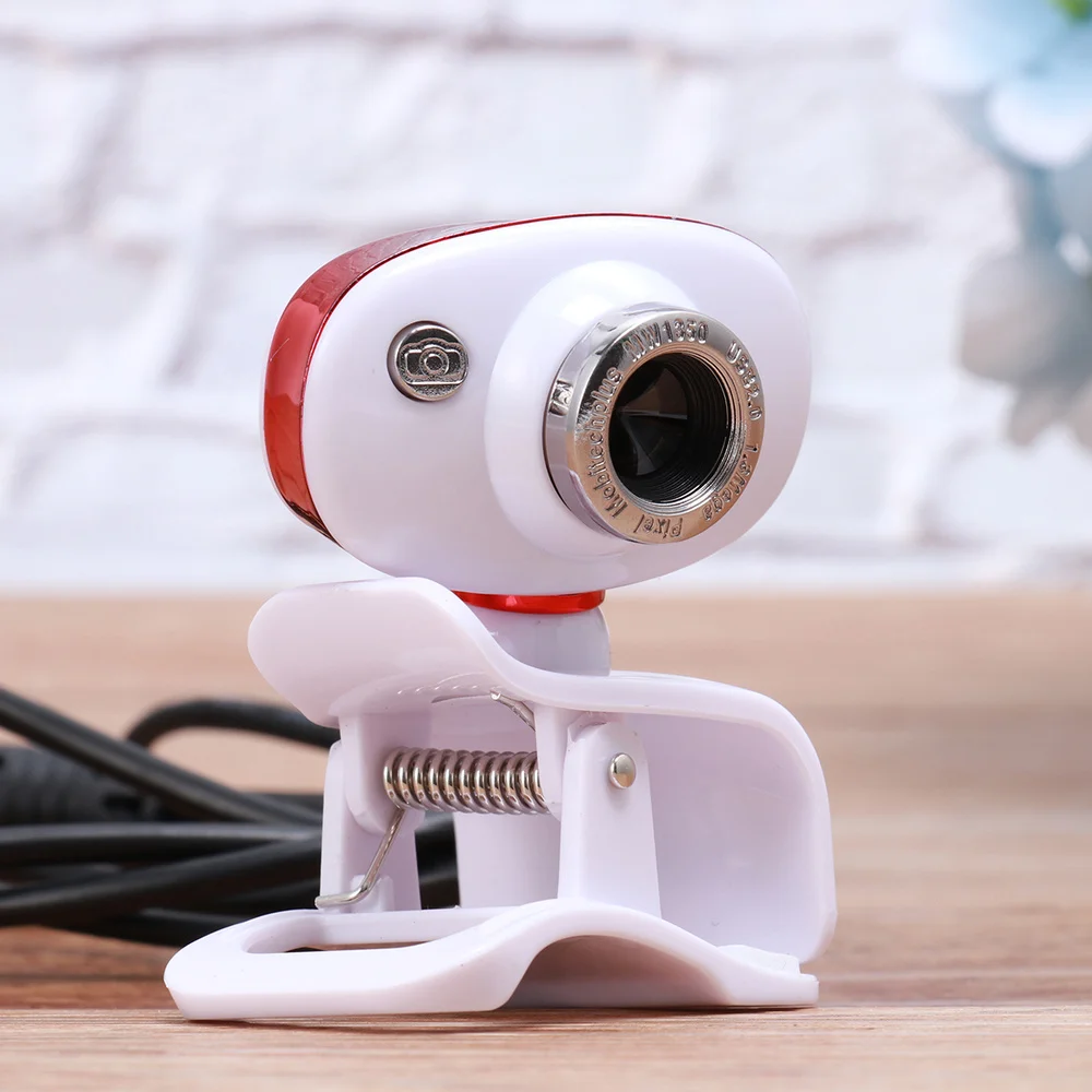 

Rotatable Camera Webcam Focal Length Adjustable with Microphone Clip for PC Laptop (Blue)