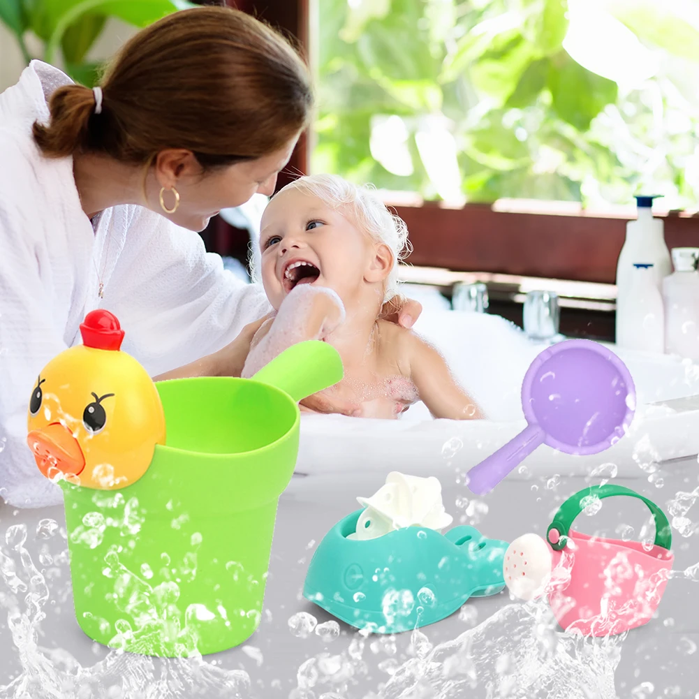 

Baby Cartoon Water Sand Toys Shower Bucket Sets Parent-child Interactive Table Sand Bucket Summer Toys for Beach Play