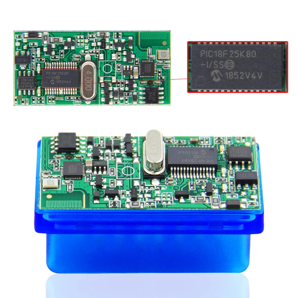 10 шт. ELM327 V1.5 PIC18F25K80 elm 327 v1.5 для Android/PC OBD2 Bluetooth сканер OBD 2 OBD2 диагностический инструмент ODB2 считыватель кодов