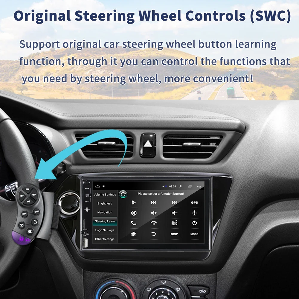 Podofo 2 Din автомобильный радиоприемник Android 10 0 gps навигатор 2din стерео для VW Toyota Nissan Ford