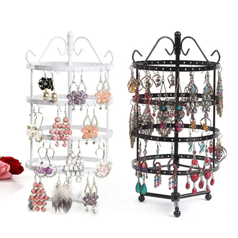 

144 Holes Jewelry Organizer Stand Holder Fashion Earrings Display Rack Metal Jewelry Stand Showcase