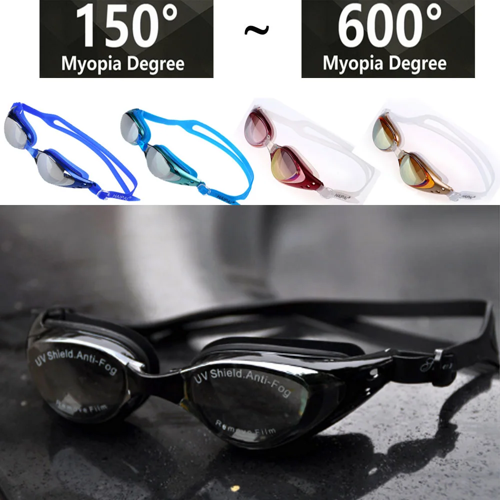 Очки для плавания FAVSPORTS очки близорукости анти-туман мужчин и женщин Lunette Piscine Adulte