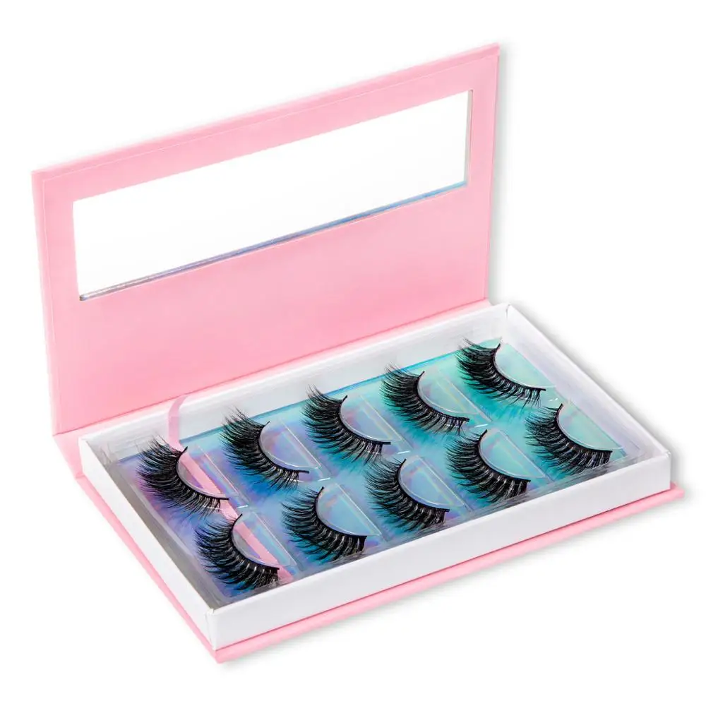 5 парная упаковка коробка упаковочная для ресниц логотип на заказ накладные