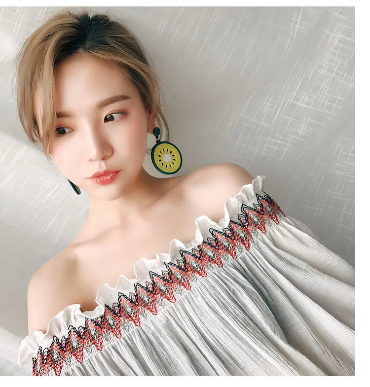 Серьги женские в стиле бохо летние модные украшения для ушей с крупными круглыми