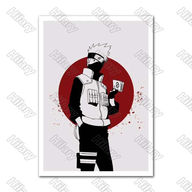 

Japanese Anime Naruto and Kakashi Poster Canvas Painting Wall Art Home Decoration for Living Room and Bedroom Frameless Style