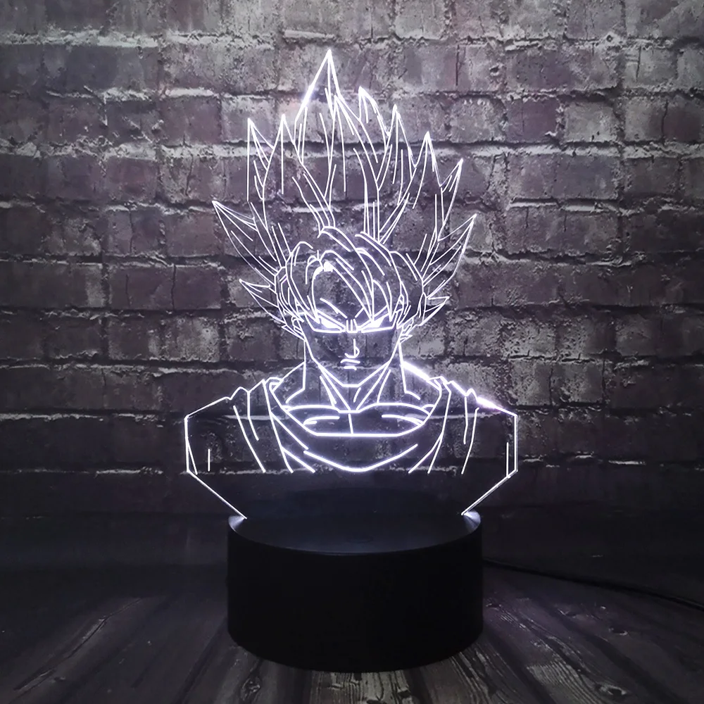 Новинка 3d-лампа с супергероями драконий жемчуг Сон Гоку светодиодный RGB ночник