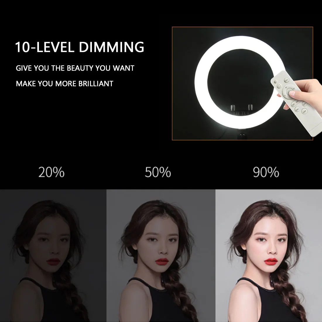 Фон для фотосъемки светодиодный кольцевая лампа вспышка селфи с кольцевой