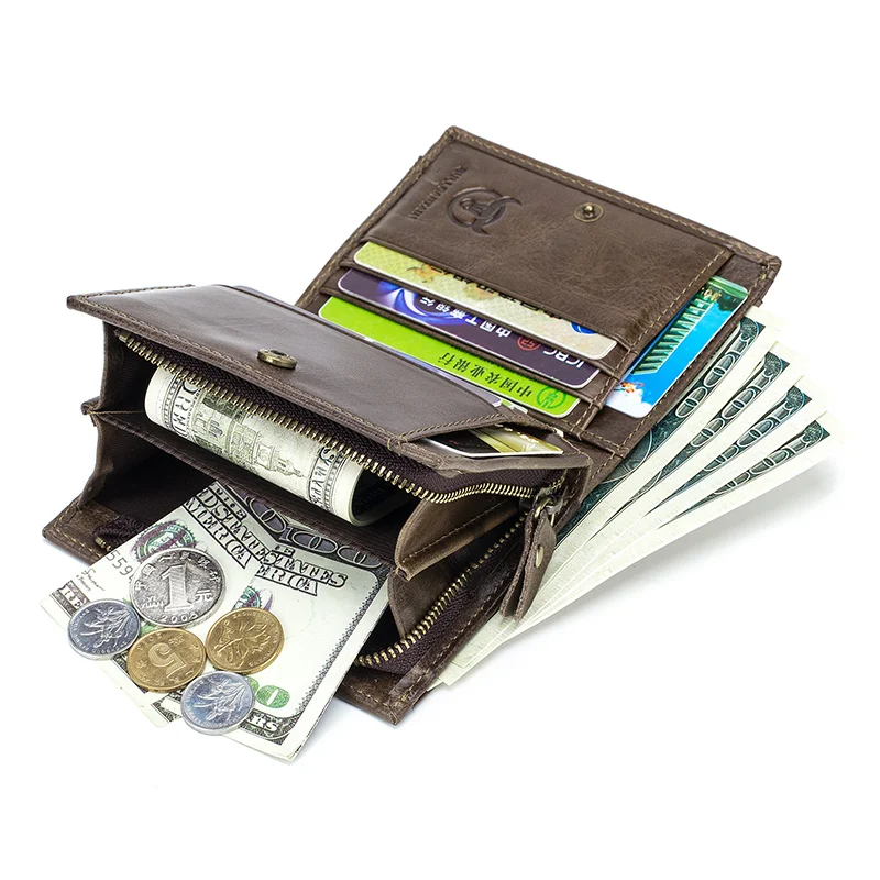 BULLCAPTAIN 100% натуральная кожа мужской Rfid кошелек многофункциональная сумка для