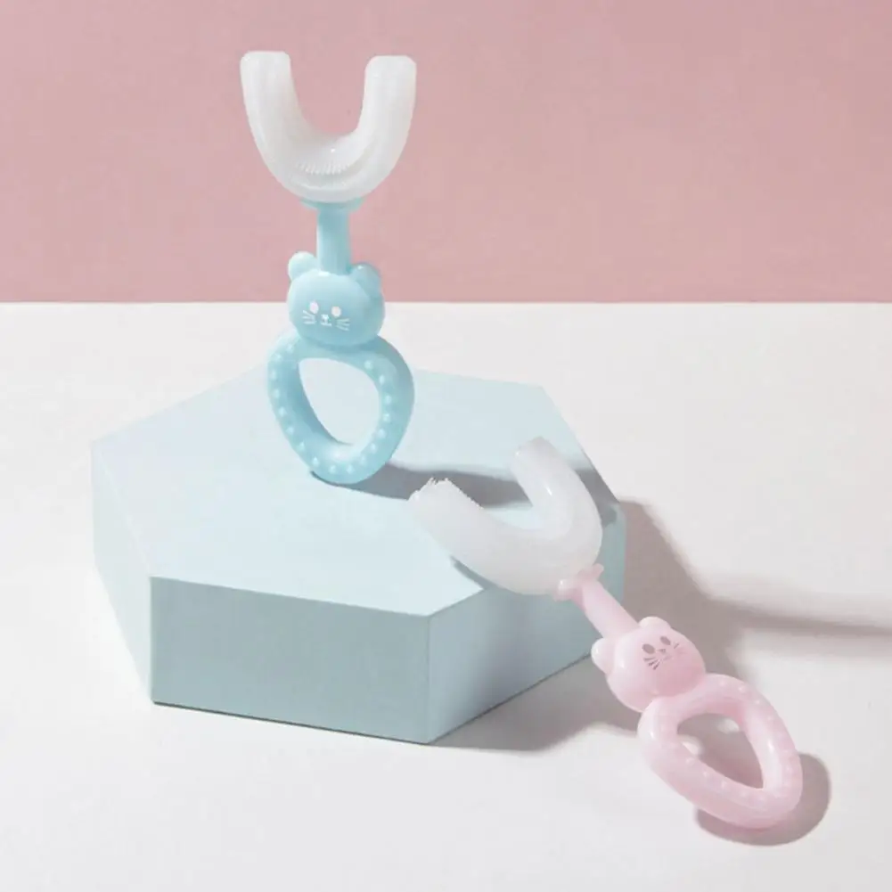 

Baby Toothbrush Children 360 Degree U-shaped Child ​super Soft Healthy Silicone Toothbrush Kids Teeth Oral Care Cleaning
