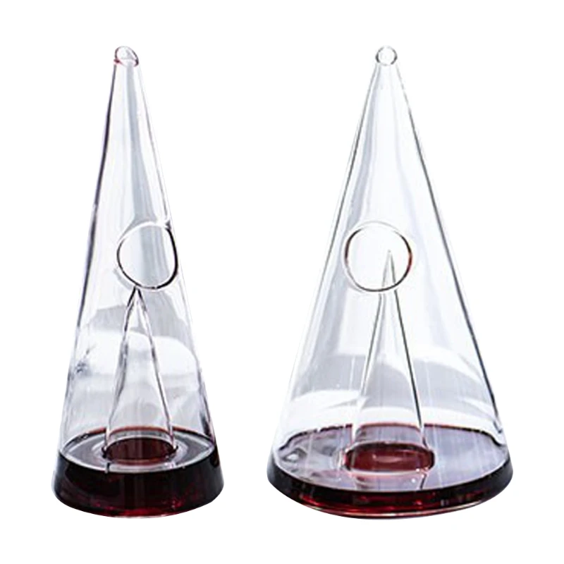 

Glass Wine Decanter Pyramid Waterfall Whiskey Pourer wine divider dispenser