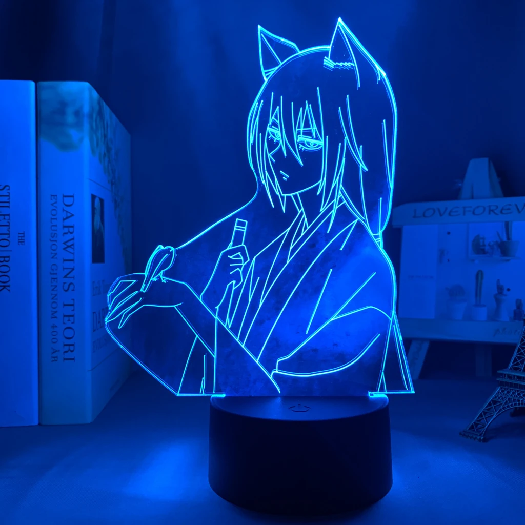 Anime Led Light Kamisama Kiss Tomoe Figure for Bedroom Decor Night Light Birthday Gift Room 3d Lamp Manga Kamisama Kiss