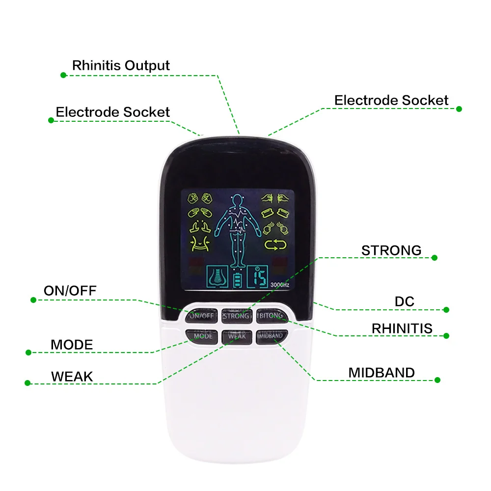 

Electric Tens Muscle Stimulator Massager & Nose Rhinitis Sinusitis Allergy Laser Therapy Treatment Acupuncture Body Massage