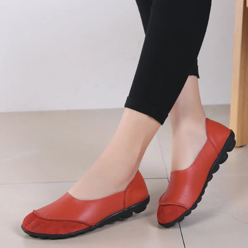 

35-44 large size women's shoes Korean style comfortable leather shoes women flat shoes vulcanized shoes fashion