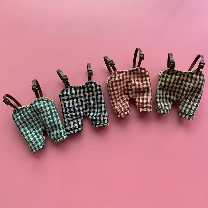 

ob11 baby clothes fashion plaid suspenders for GSC 1/12bjd obitsu11 molly pants bjd doll clothes accessories toy apparel