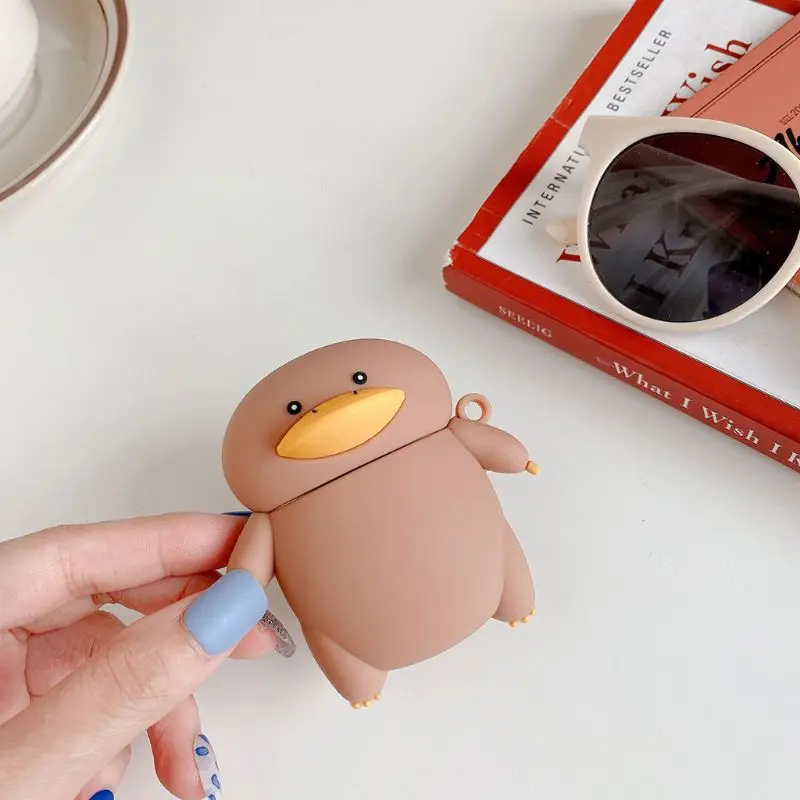 

For Airpods Pro 2 1 Cute Platypus Lanyard Bluetooth Wireless Silicone Case Cover 19QA
