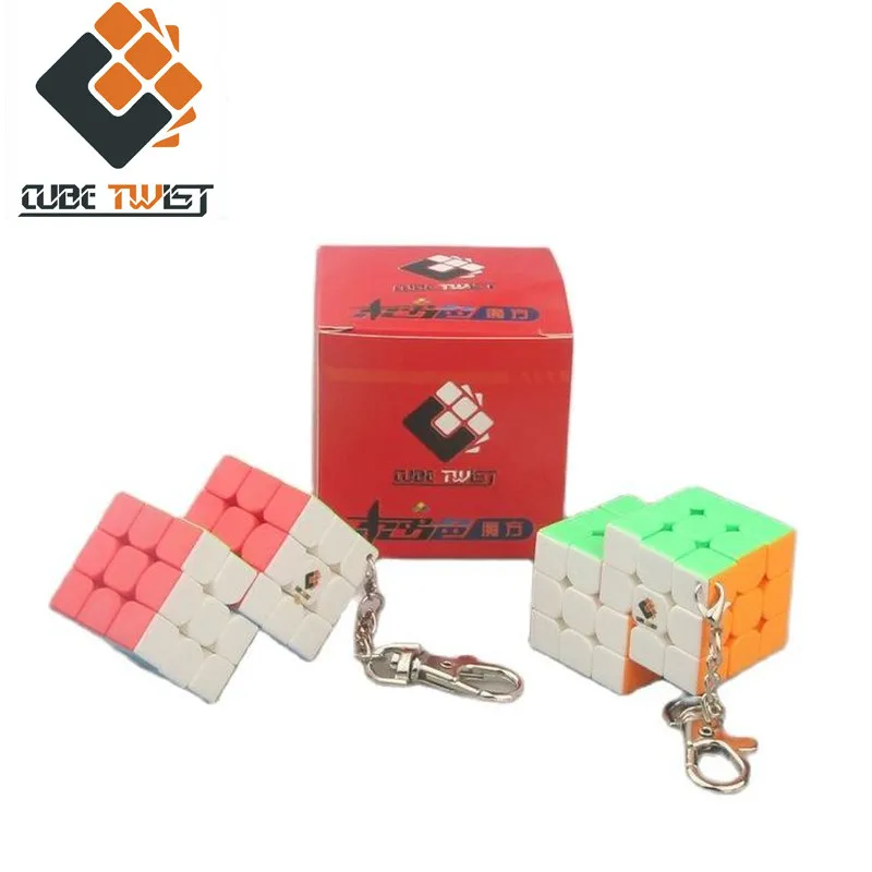 Новейшая модель Cubetwist 2 в 1 3x3x3 совместный цепочка для ключей куб головоломка