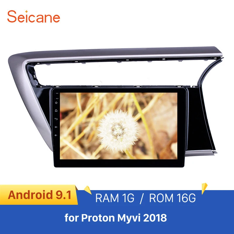 Автомобильный GPS-радиоприемник Seicane Carplay Android 9 1/8 1 дюйма для Proton Myvi 10 с HD сенсорным