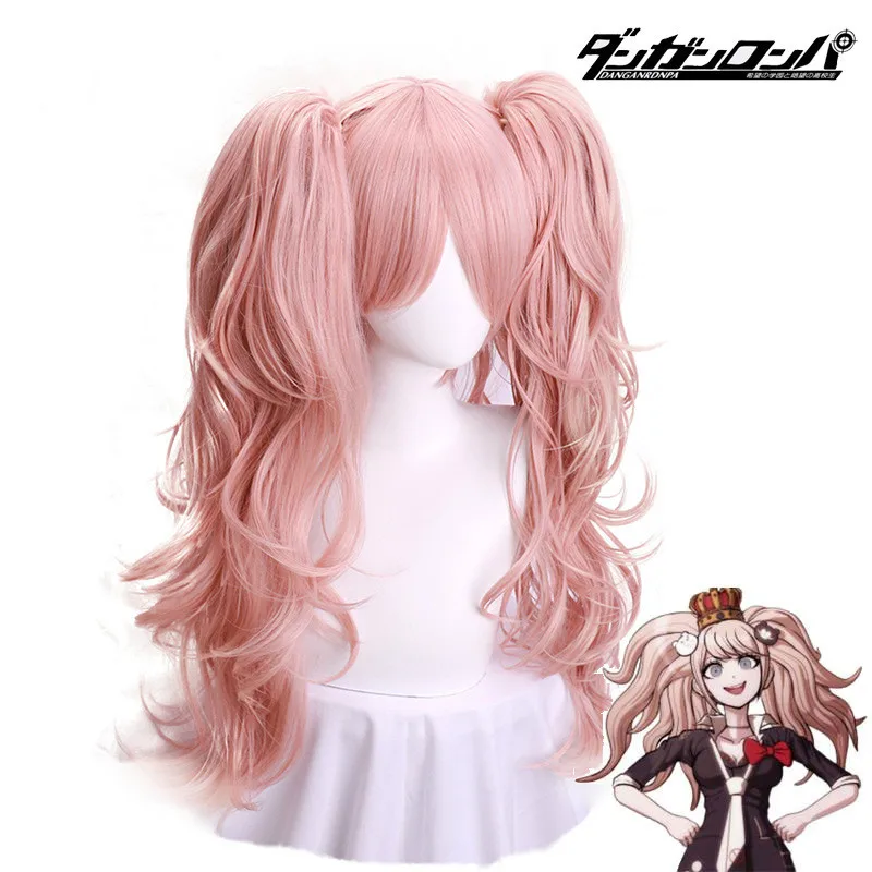 Аниме Danganronpa джунко эношима парик Косплэй костюм Для женщин синтетические волосы