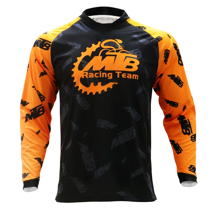 

Hot Sale MTB motorcycle mountain bike team Shirt Moisture absorption and perspiration RPET Cycling Jersey long T-shirt
