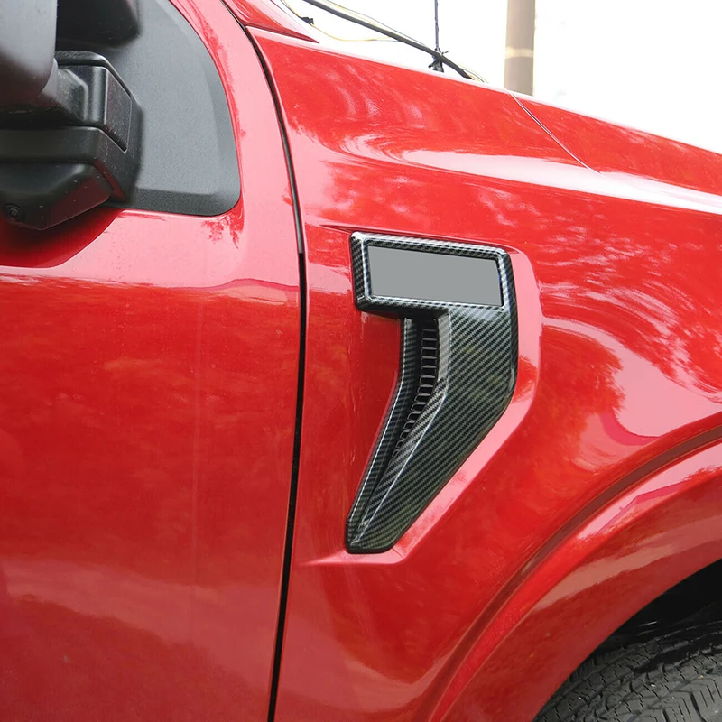 For Ford F-150 F150 Raptor 2021 Carbon Style Front Side Fender Vent Decal Decoration Sticker Cover Trim Car Styling | Автомобили и
