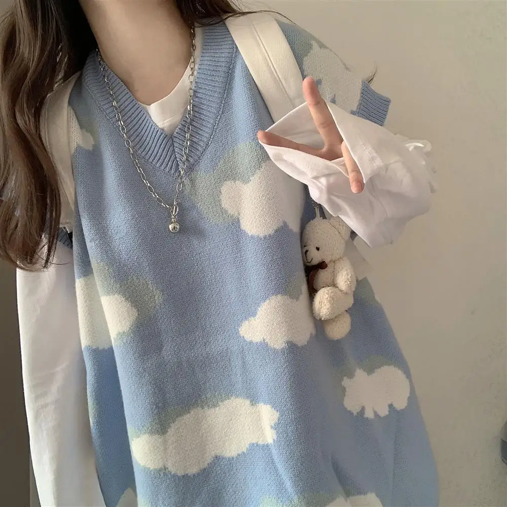 

Harajuku sweater, beautiful, Chic, academic style, simple, soft, loose, fashion, autumn and spring