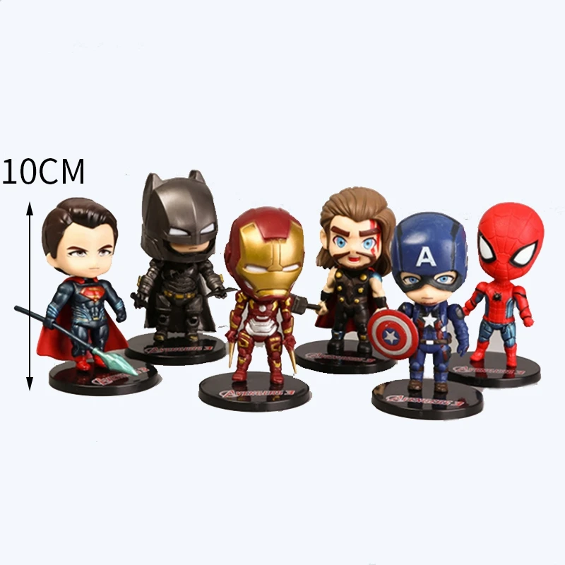 

Super Hero Figure Thor Super Man Ornaments Cake Topper Decorations Baby Birthday Party Children Toys Super Hero Model Dolls