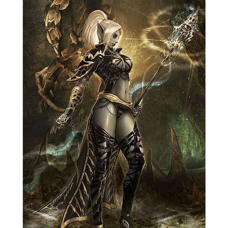 

Dark Elf DIY Diamond Painting full 5D diamond embroidery mosaic cross stitch crystal diamond decorative