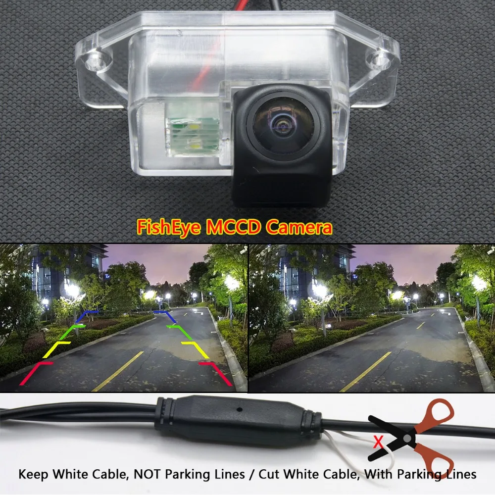 HD Dynamic Trajectory Tracks Rear View Reverse Camera for Mitsubishi Lancer 2002 2003 2004 2005 2006 2007 2008 2009 2012 Monitor |