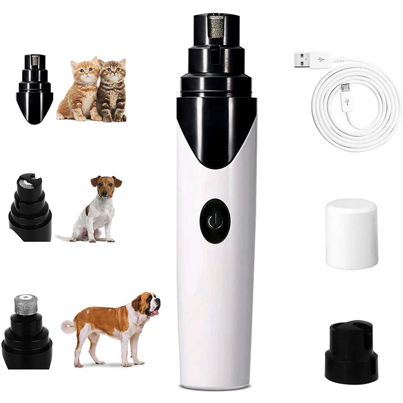 

Electric Dog Nail Clippers For Dog Nail Grinders USB Recharging Pet Quiet Cat Paws Nail Grooming Trimmer Tools