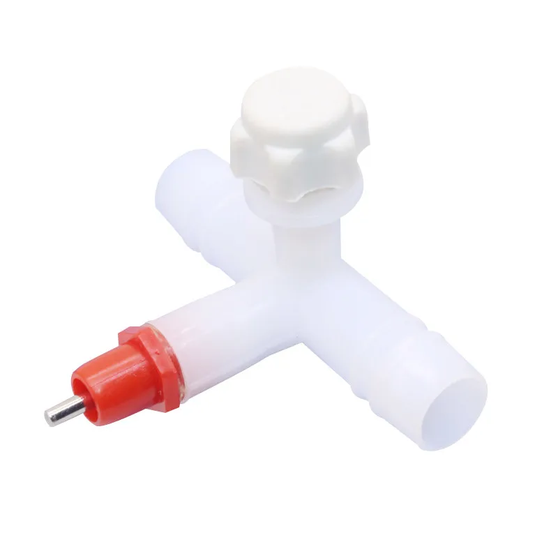 100 sets Rabbit Nipple Drinkers Pet Cage Drinker Spring Tee Fixed Installation Domestic Poultry Feeding Breeding Incubator Shop - Цвет: C style 100 pcs
