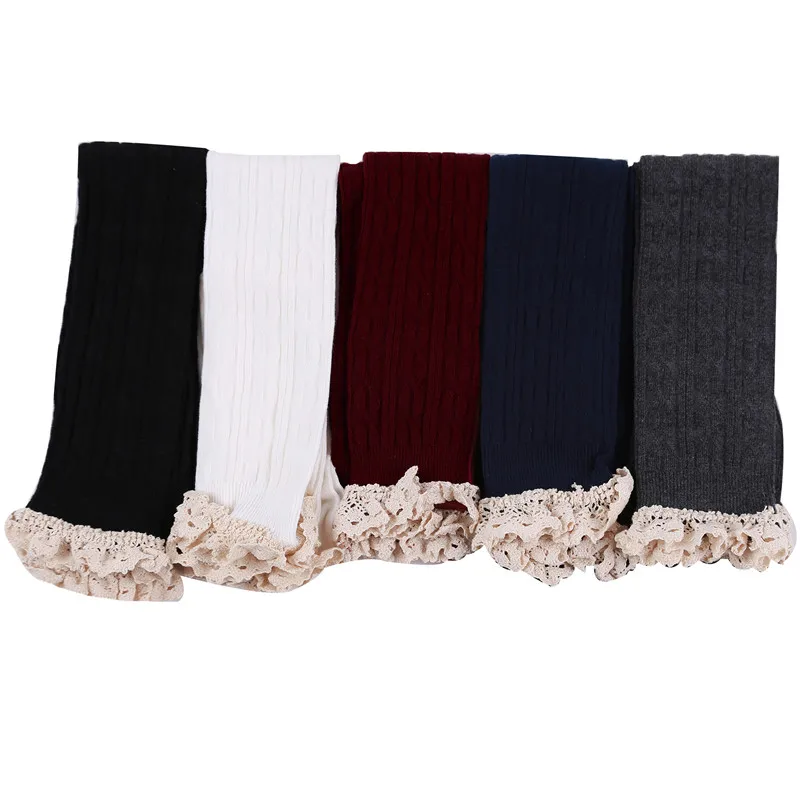 

Fashion Lace Partchwork Knee Socks Women Cotton Thigh High Over The Knee Stockings For Ladies Girls 2020 Warm Long Stocking