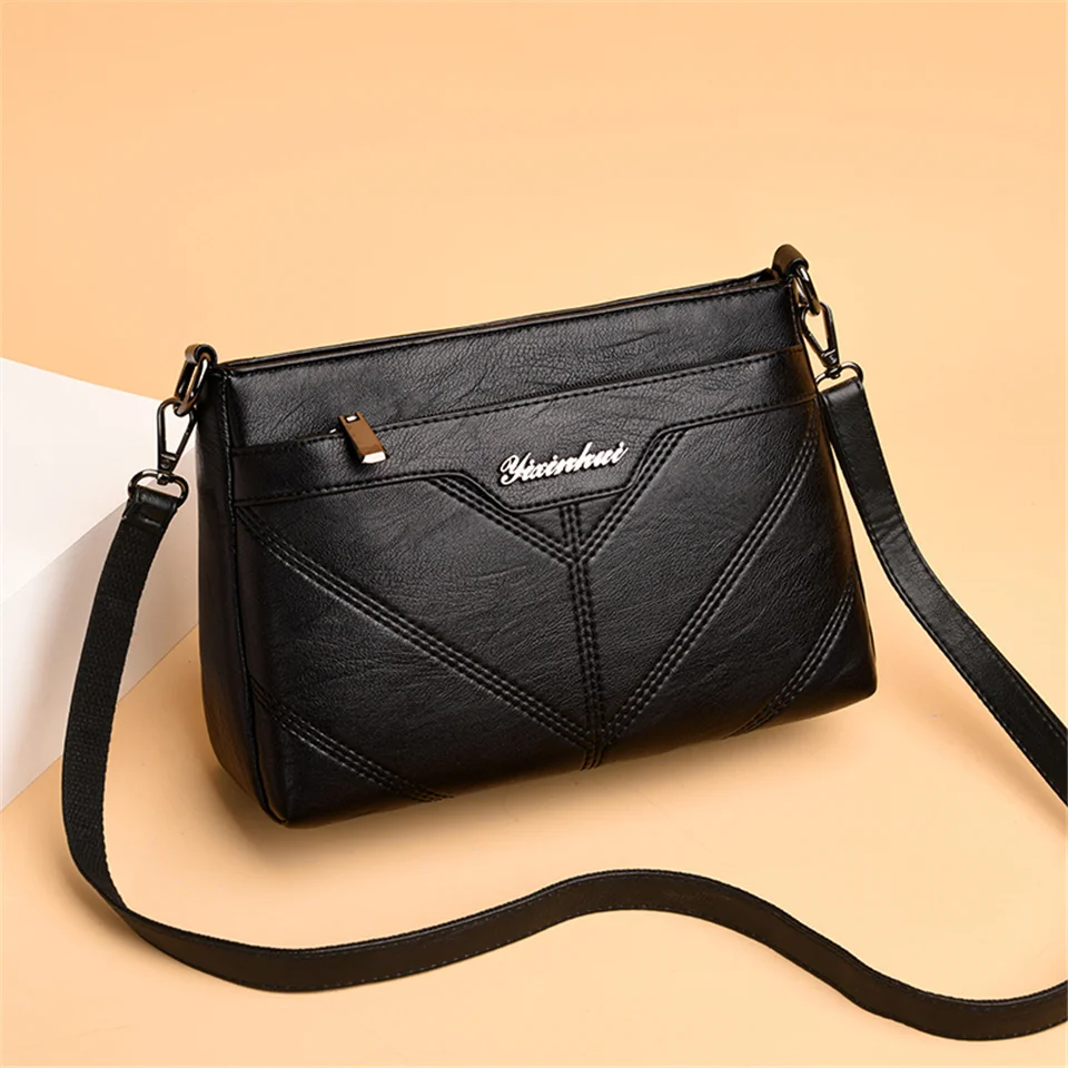 

Solid Color PU Leather Shoulder Bags For Women Designer Small Handbag Female Travel Crossbody Bag Bolsas Femininas