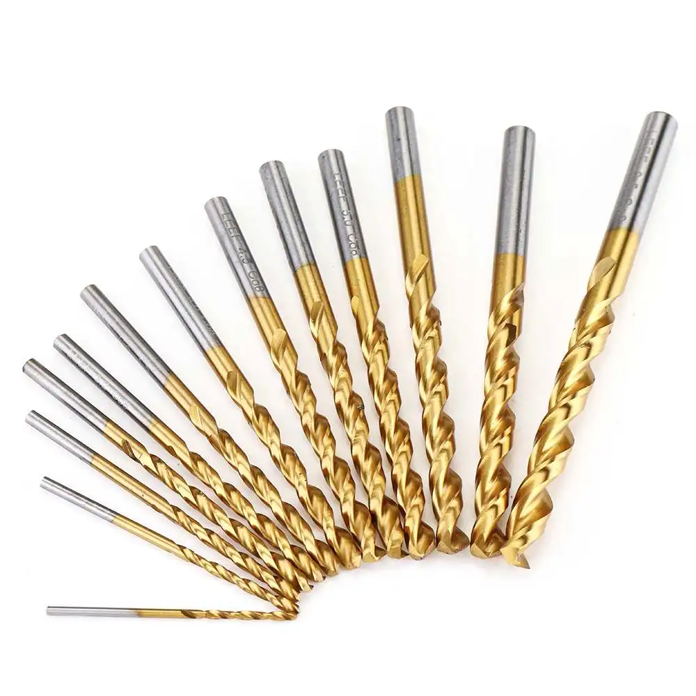 

13Pcs Titanium Coated M42 Twist Drill Bit 8% High Cobalt HSS Drill Bit Set Industrial Grade 1.5-6.5mm for Metal Wood Tool