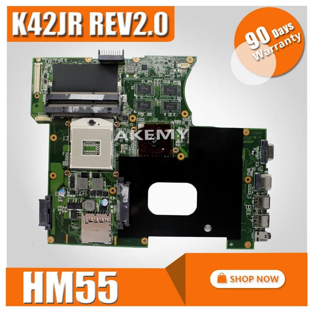 SAMXINNO K42JR REV2.0 HM55 Mianboard для For Asus A42J K42J X42J материнская плата ноутбука DDR3 Материнская