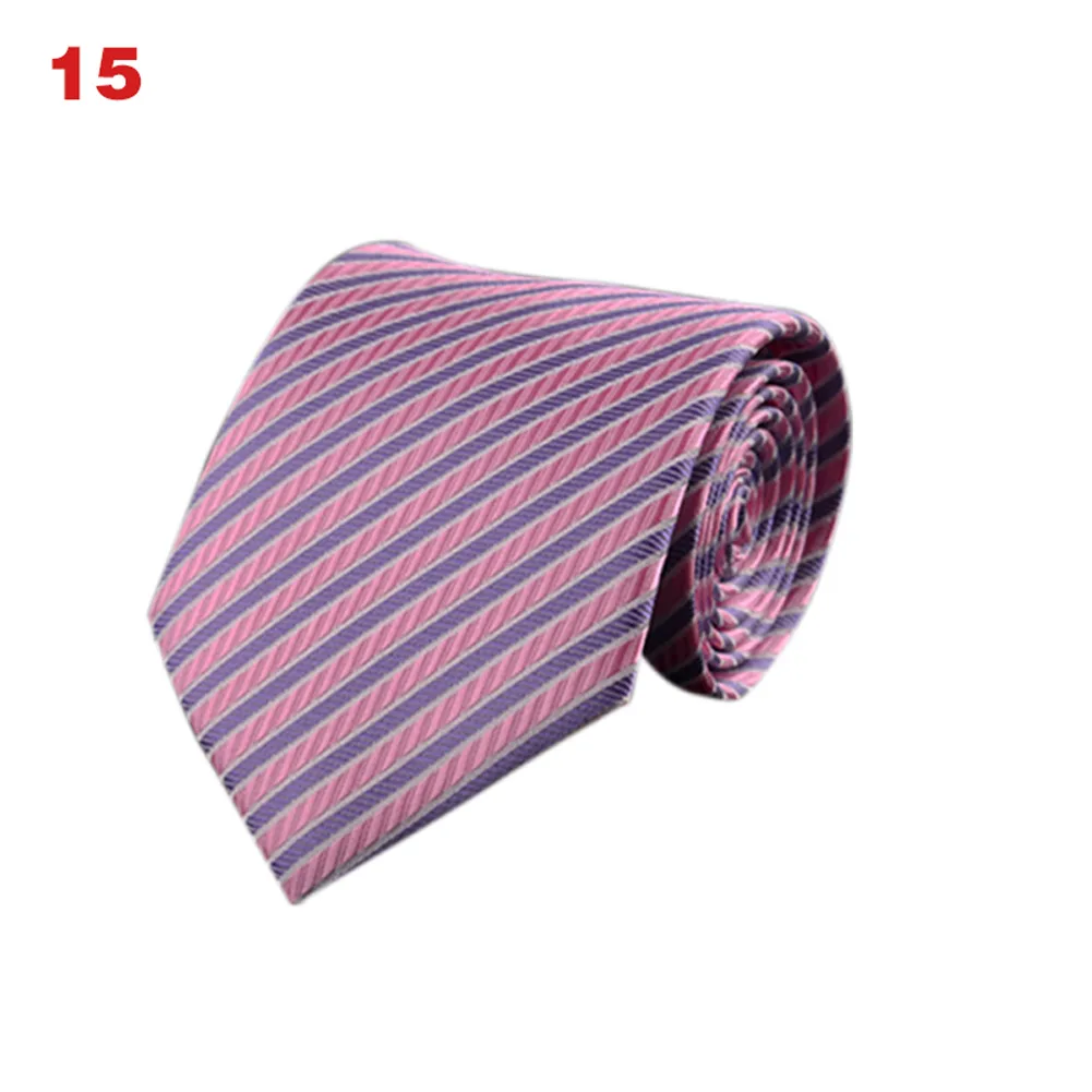 

Men Office Business Wedding Neck Tie England Stripes Jacquard Woven 8cm Wide Necktie TT@88