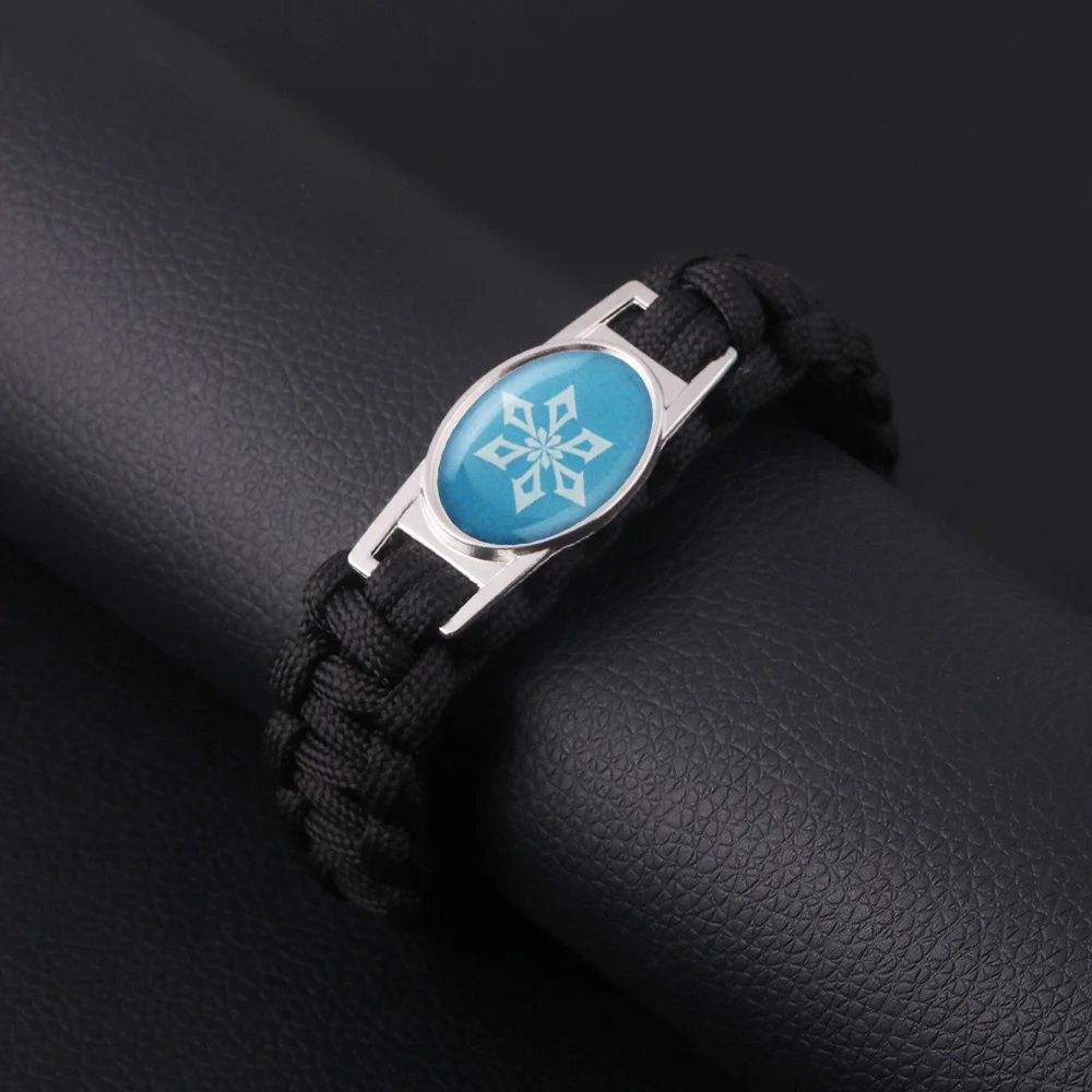 Браслет Genshin Impact В Стиле Аниме С Подвеской Боже Глаз 7-элементный Логотип