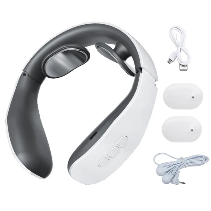 

Portable Cordless Massage Equipment Intelligent Neck Massager With Heating Function 3 Modes 15 Speeds Electric Pulse Massage