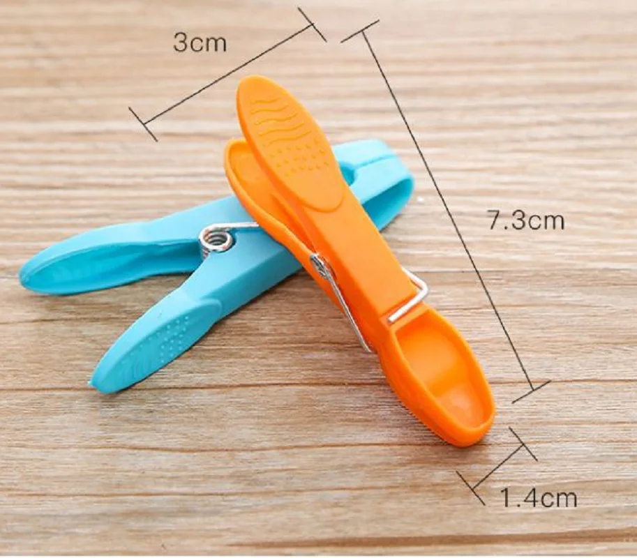 

24Pcs Laundry Clothes Pins Hanging Clips Plastic Cabides Hangers Racks Clothespins Kitchen Home Aupply