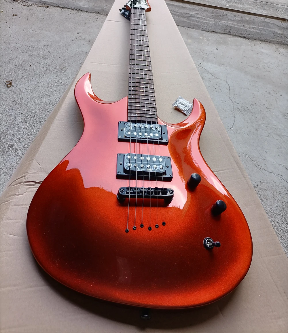 Бесплатная доставка 6 струн необычная электрическая гитара с хамбакерами пикапы