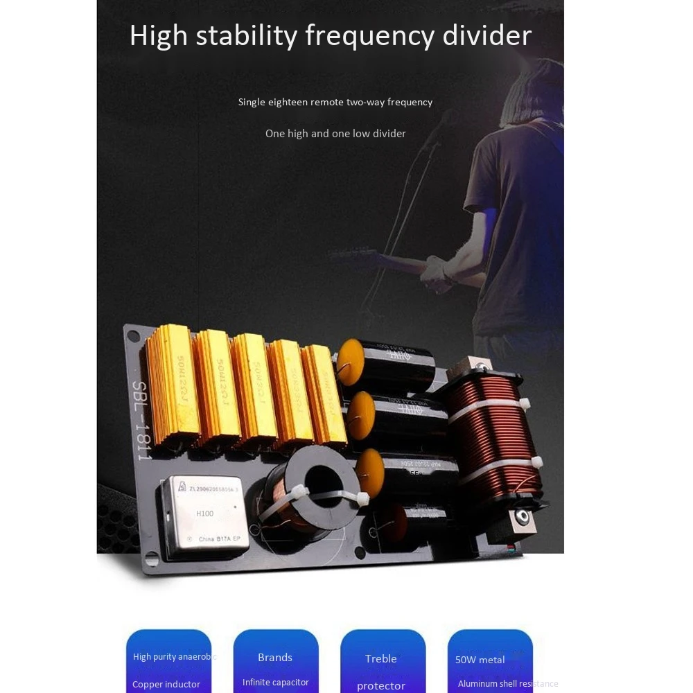 

1800W High Power Speaker Crossover 2 Way High-Low 8 Ohm Frequency Divider for Speaker