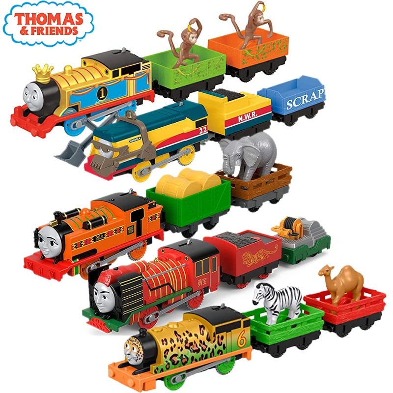 Оригинальный электрический Паровозик Thomas and Friends 1:43 модель автомобиля из металла