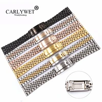 carlywet 20 22mm wholesale stainless steel glide replacement wrist watch band strap bracelet for omega iwc tudor seiko breitling