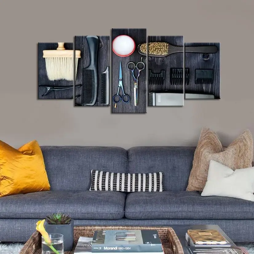 5 шт. настенные постеры для парикмахерской без рамки | Дом и сад