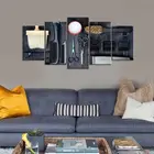 5 шт., настенные постеры для парикмахерской, без рамки