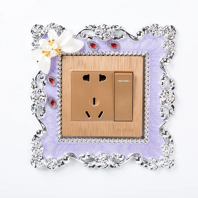 Новый переключатель Стикеры смолы один светильник объемного звучания гнездо Finge