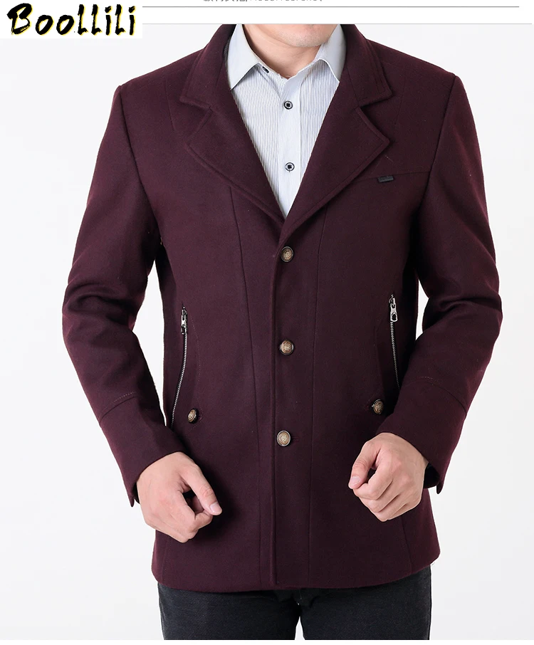 Woolen Coat Boollili Men Plus Size 6xl Men's Jackets Autumn&Winter Casual Mens Coats Cvercoats Jacket Abrigo Hombre