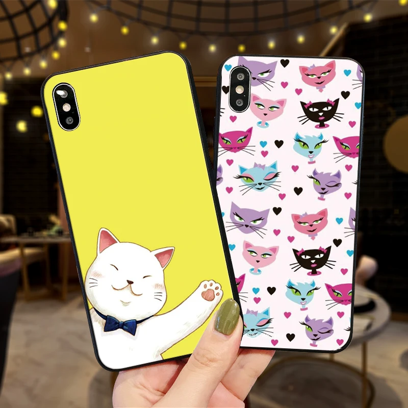 Mobile Phone Cases FOR Xiaomi mi 8 9 SE MI 6X MIX 2S 3 F1 Cartoon art cute ice cream cat CC9E CC9 A2 LITE 9T A3 PRO | Мобильные