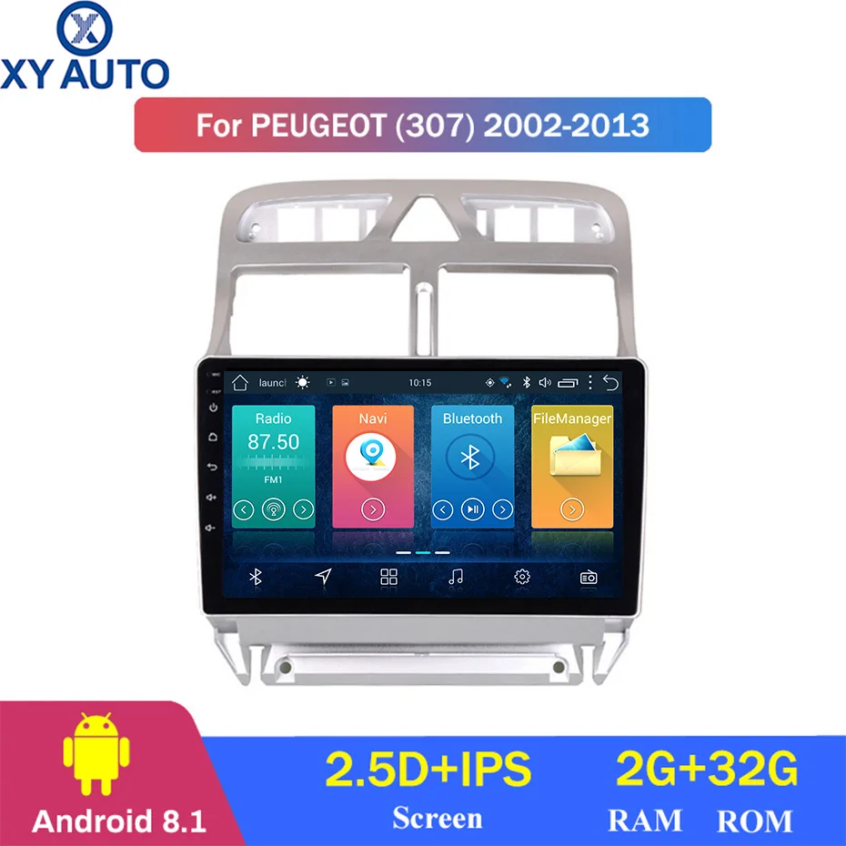 9 дюймовый 2.5D IPS закаленный HD мультисенсорный экран Android 8 1 NAVI для peugeot 307 2004 2013 с