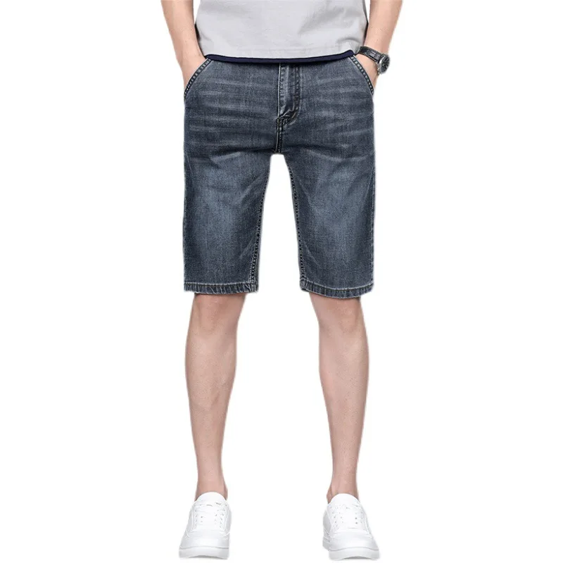 

Summer Stretch Thin Denim Breathable Shorts Mens Loose Straight Five-point Pants Casual Five-point Pants Pants Mens Jeans