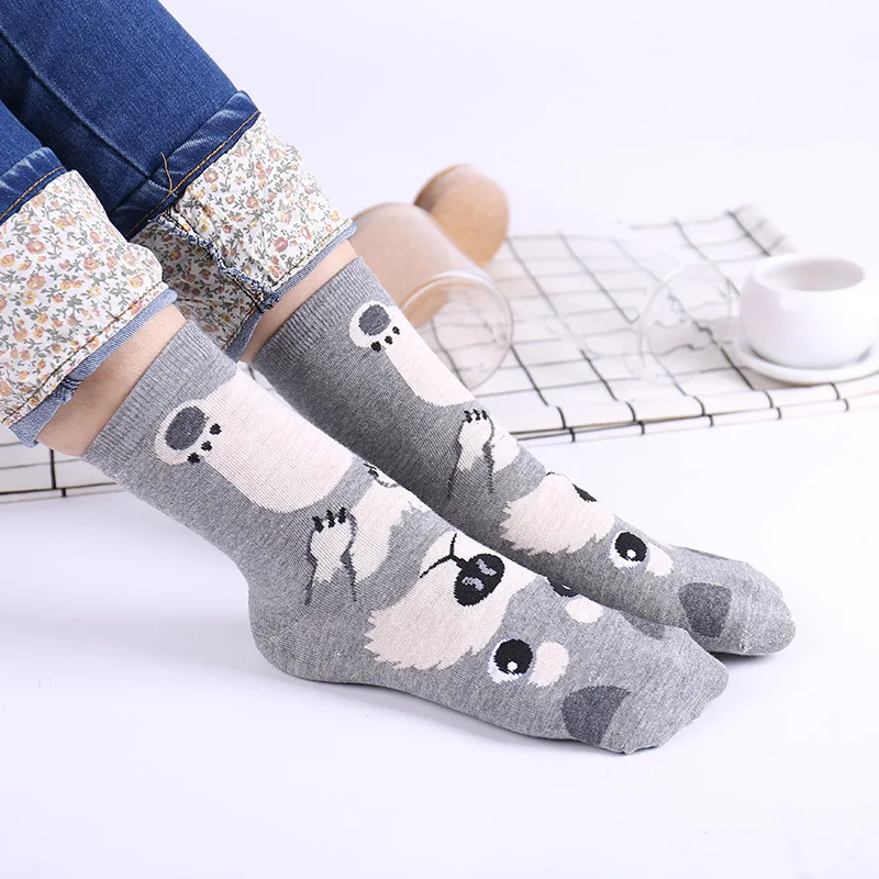 1 пара женские носки с 3d-рисунком собаки | Женская одежда